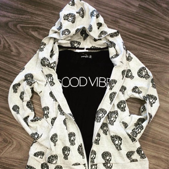 AGREE2DISAGREE • Hoodie Zip-Up Skull Sweatshirt Jacket - Picture 7 of 7
